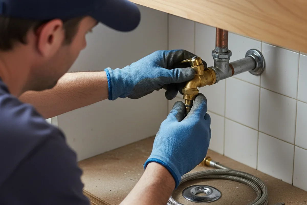 Shutoff valve and fitting work during Emergency Plumbing in Changewater